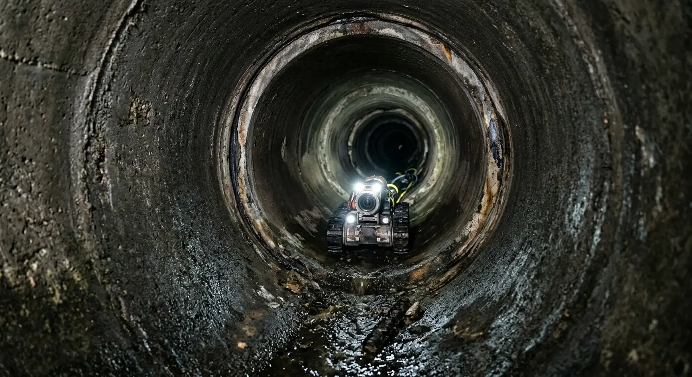 Robotic sewer camera inspecting pipe interior for Sewer Line Repair in Homer Glen